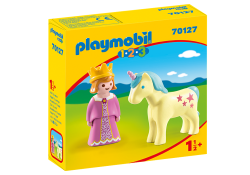 PLAYMOBIL 70127 - 1.2.3 PRINCESS WITH UNICORN FOR CHILDREN